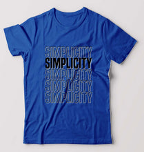 Load image into Gallery viewer, Simplicity T-Shirt for Men-S(38 Inches)-Royal Blue-Ektarfa.online
