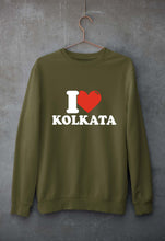 Load image into Gallery viewer, I Love Kolkata Unisex Sweatshirt for Men/Women-Olive Green-Ektarfa.online
