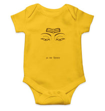 Load image into Gallery viewer, Om Namah Shivay Kids Romper For Baby Boy/Girl-0-5 Months(18 Inches)-Yellow-Ektarfa.online
