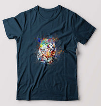 Load image into Gallery viewer, Tiger T-Shirt for Men-Petrol Blue-Ektarfa.online
