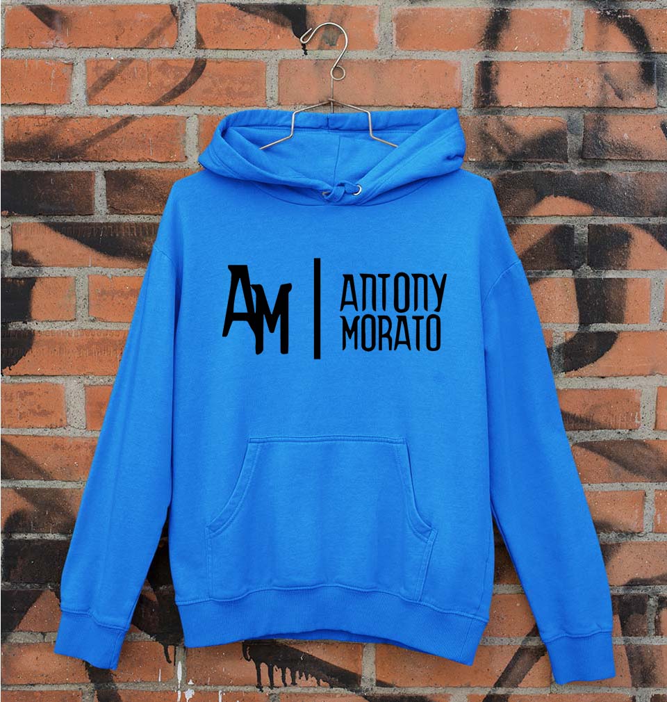 Antony Morato Unisex Hoodie for Men/Women-S(40 Inches)-Royal Blue-Ektarfa.online