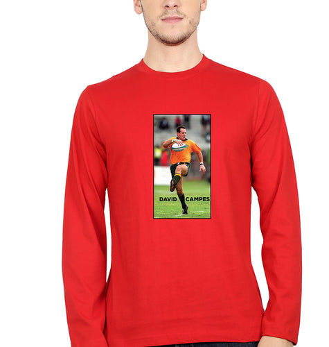 David Campese Full Sleeves T-Shirt for Men-Red-Ektarfa.online