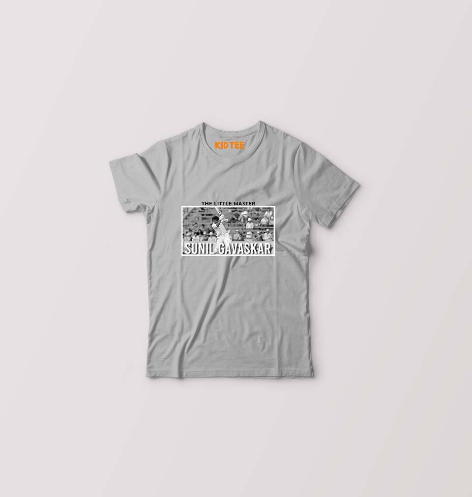 Sunil Gavaskar Kids T-Shirt for Boy/Girl-Grey-Ektarfa.online