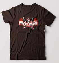 Load image into Gallery viewer, WWE Wrestle Mania T-Shirt for Men-S(38 Inches)-Coffee Brown-Ektarfa.online
