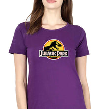 Load image into Gallery viewer, Jurassic Park T-Shirt for Women-XS(32 Inches)-Purple-Ektarfa.online
