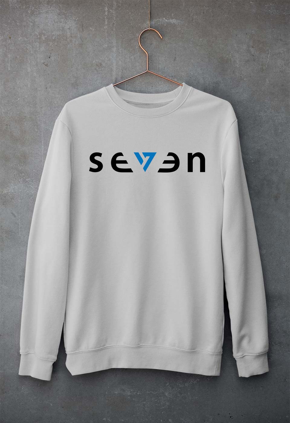 Seven MS Dhoni Unisex Sweatshirt for Men/Women-Grey Melange-Ektarfa.online