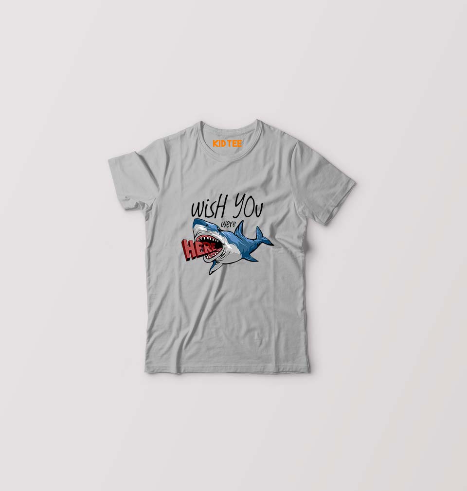 Shark Kids T-Shirt for Boy/Girl-Grey-Ektarfa.online