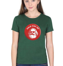 Load image into Gallery viewer, Karl Marx T-Shirt for Women-Dark Green-Ektarfa.online

