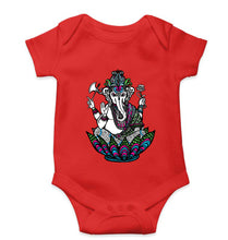 Load image into Gallery viewer, Psychedelic Ganesha Kids Romper For Baby Boy/Girl-Red-Ektarfa.online
