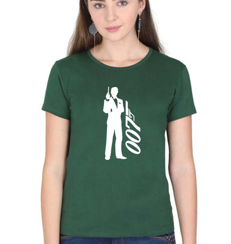 James Bond (007) T-Shirt for Women-Dark Green-Ektarfa.online
