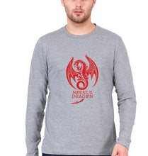 Load image into Gallery viewer, House of the Dragon (GOT) Full Sleeves T-Shirt for Men-Grey Melange-Ektarfa.online

