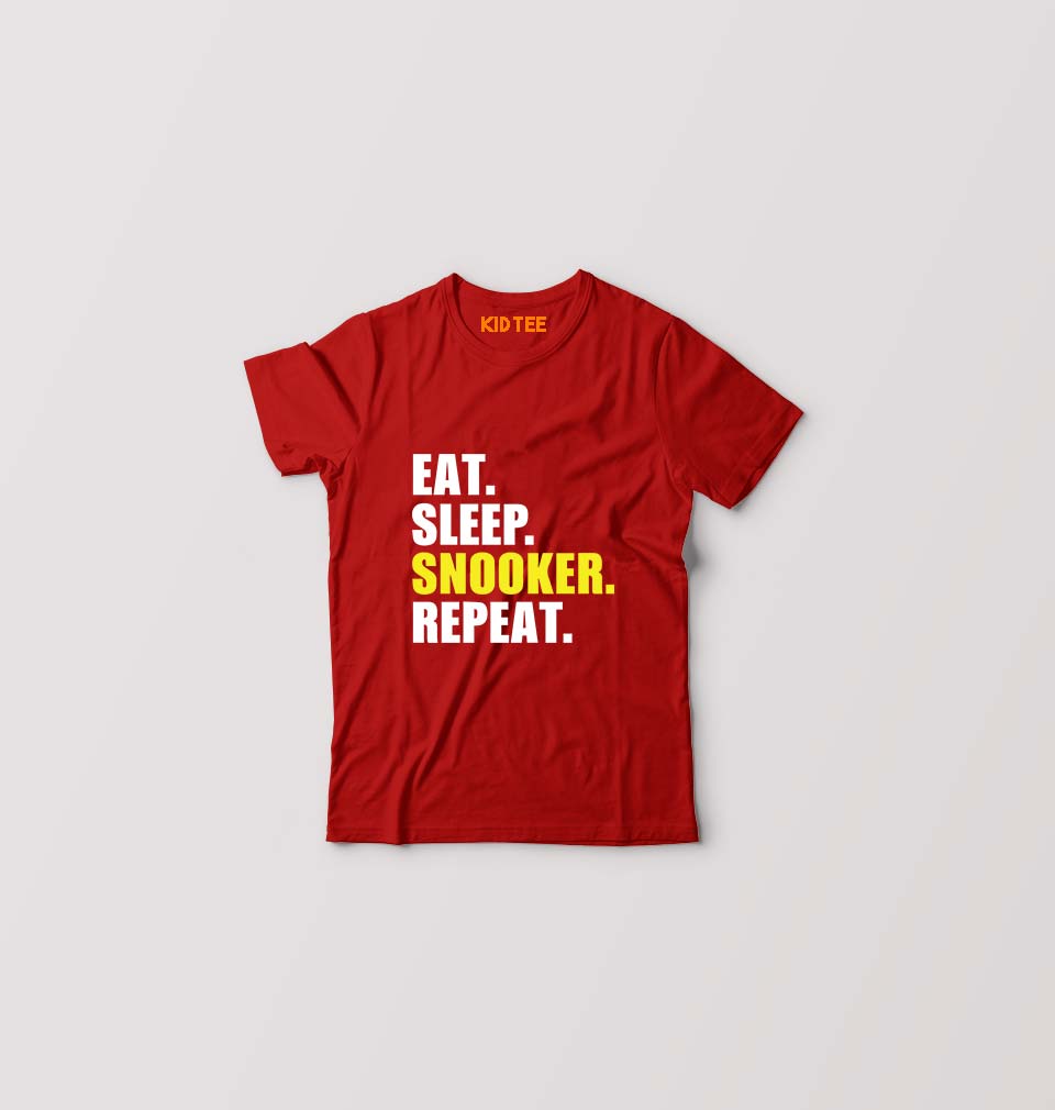 Snooker Kids T-Shirt for Boy/Girl-Red-Ektarfa.online