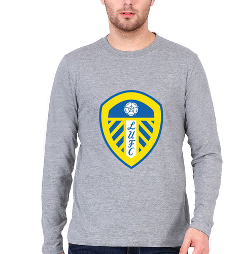 LEEDS-UNITED Full Sleeves T-Shirt for Men-Grey Melange-Ektarfa.online