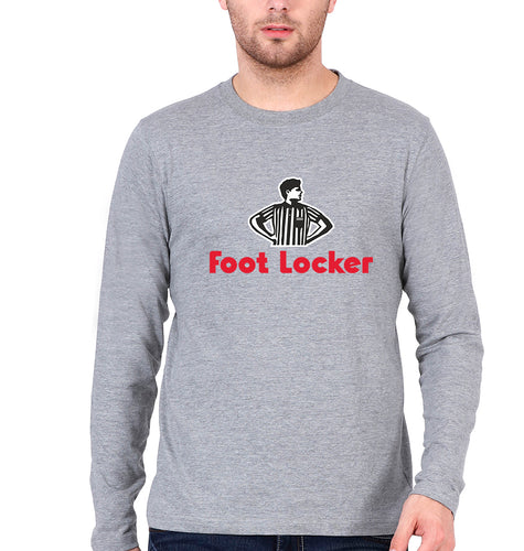 Foot Locker Full Sleeves T-Shirt for Men-Grey Melange-Ektarfa.online