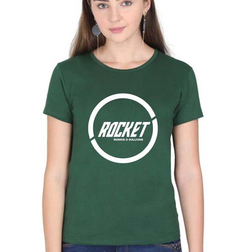 Ronnie O'Sullivan Snooker T-Shirt for Women-Dark Green-Ektarfa.online