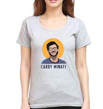 Load image into Gallery viewer, CarryMinati(Ajey Nagar) T-Shirt for Women-XS(32 Inches)-Grey Melange-Ektarfa.online
