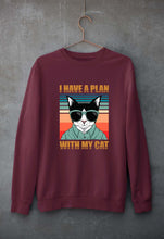 Load image into Gallery viewer, Cat Unisex Sweatshirt for Men/Women-S(40 Inches)-Maroon-Ektarfa.online
