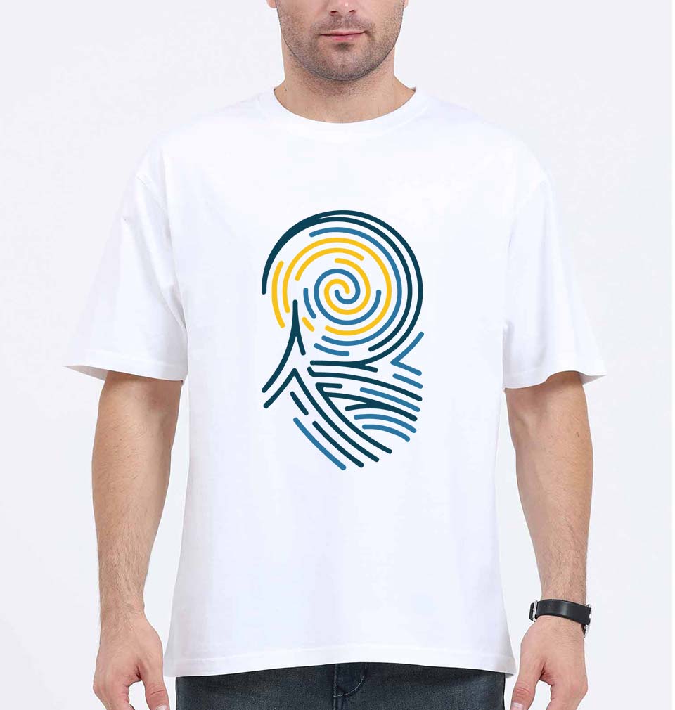 Vincent van Gogh Oversized T-Shirt for Men-White-Ektarfa.online