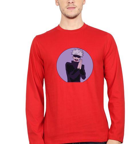 Jujutsu Kaisen Full Sleeves T-Shirt for Men-Red-Ektarfa.online