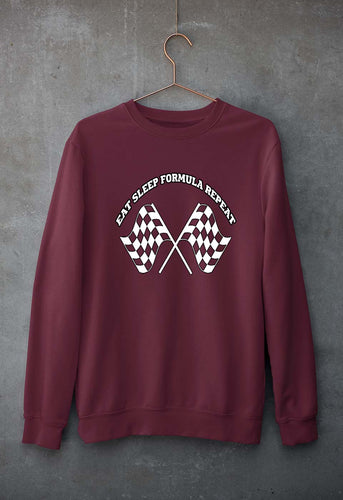 Formula 1(F1) Unisex Sweatshirt for Men/Women-S(40 Inches)-Maroon-Ektarfa.online