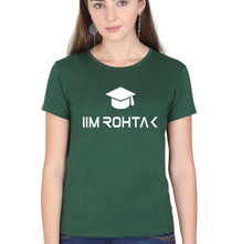 Load image into Gallery viewer, IIM Rohtak T-Shirt for Women-XS(32 Inches)-Dark Green-Ektarfa.online
