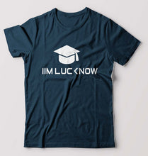Load image into Gallery viewer, IIM L Lucknow T-Shirt for Men-S(38 Inches)-Petrol Blue-Ektarfa.online
