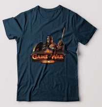 Load image into Gallery viewer, Game of War T-Shirt for Men-S(38 Inches)-Petrol Blue-Ektarfa.online
