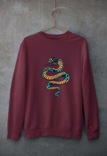Snake Unisex Sweatshirt for Men/Women-Maroon-Ektarfa.online