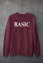 Load image into Gallery viewer, Basic Unisex Sweatshirt for Men/Women-S(40 Inches)-Maroon-Ektarfa.online
