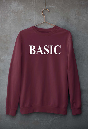 Basic Unisex Sweatshirt for Men/Women-Maroon-Ektarfa.online