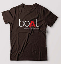 Load image into Gallery viewer, Boat T-Shirt for Men-S(38 Inches)-Coffee Brown-Ektarfa.online

