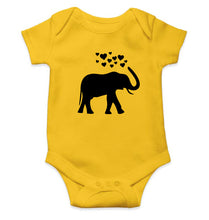 Load image into Gallery viewer, Elephant Hearts Kids Romper For Baby Boy/Girl-0-5 Months(18 Inches)-Yellow-Ektarfa.online
