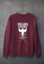Load image into Gallery viewer, Villain Club Unisex Sweatshirt for Men/Women-S(40 Inches)-Maroon-Ektarfa.online
