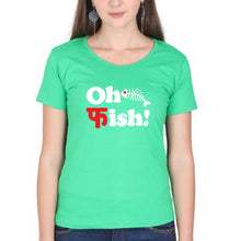 Load image into Gallery viewer, Fish Funny T-Shirt for Women-XS(32 Inches)-flag green-Ektarfa.online
