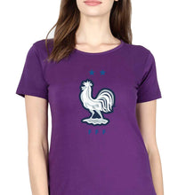 Load image into Gallery viewer, France Football T-Shirt for Women-Purple-Ektarfa.online

