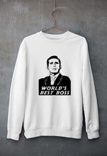 Load image into Gallery viewer, Michael Scott Best Boss Unisex Sweatshirt for Men/Women-White-Ektarfa.online
