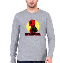 Load image into Gallery viewer, Deadpool Superhero Full Sleeves T-Shirt for Men-S(38 Inches)-Grey Melange-Ektarfa.online
