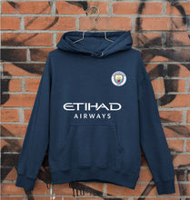 Load image into Gallery viewer, Manchester City F.C 2021-22 Unisex Hoodie for Men/Women-S(40 Inches)-Navy Blue-Ektarfa.online

