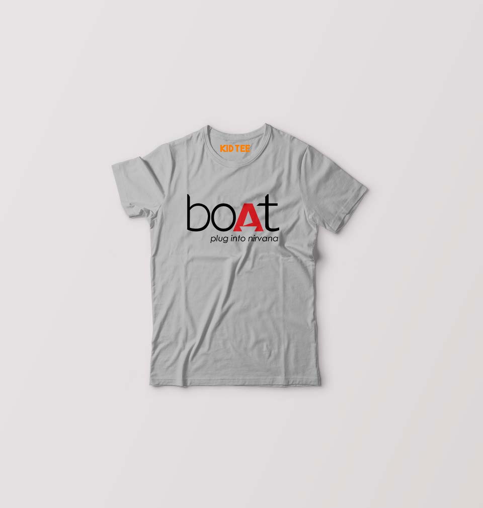 Boat Kids T-Shirt for Boy/Girl-Grey-Ektarfa.online