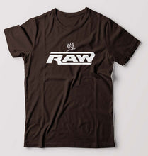 Load image into Gallery viewer, WWE RAW T-Shirt for Men-S(38 Inches)-Coffee Brown-Ektarfa.online
