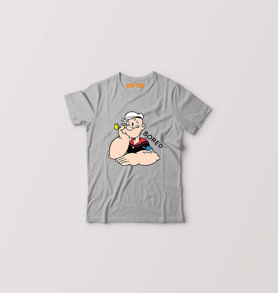 Popeye Kids T-Shirt for Boy/Girl-0-1 Year(20 Inches)-Grey-Ektarfa.online