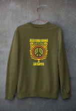 Load image into Gallery viewer, Psychedelic Love Unisex Sweatshirt for Men/Women-S(40 Inches)-Olive Green-Ektarfa.online
