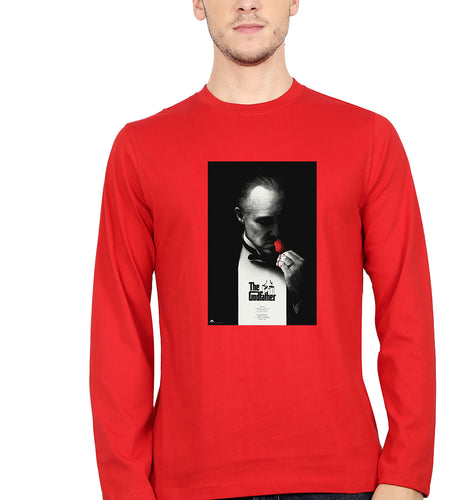 The Godfather Full Sleeves T-Shirt for Men-Red-Ektarfa.online