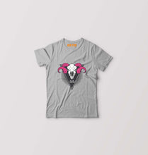 Load image into Gallery viewer, Ram Skull Kids T-Shirt for Boy/Girl-Grey-Ektarfa.online
