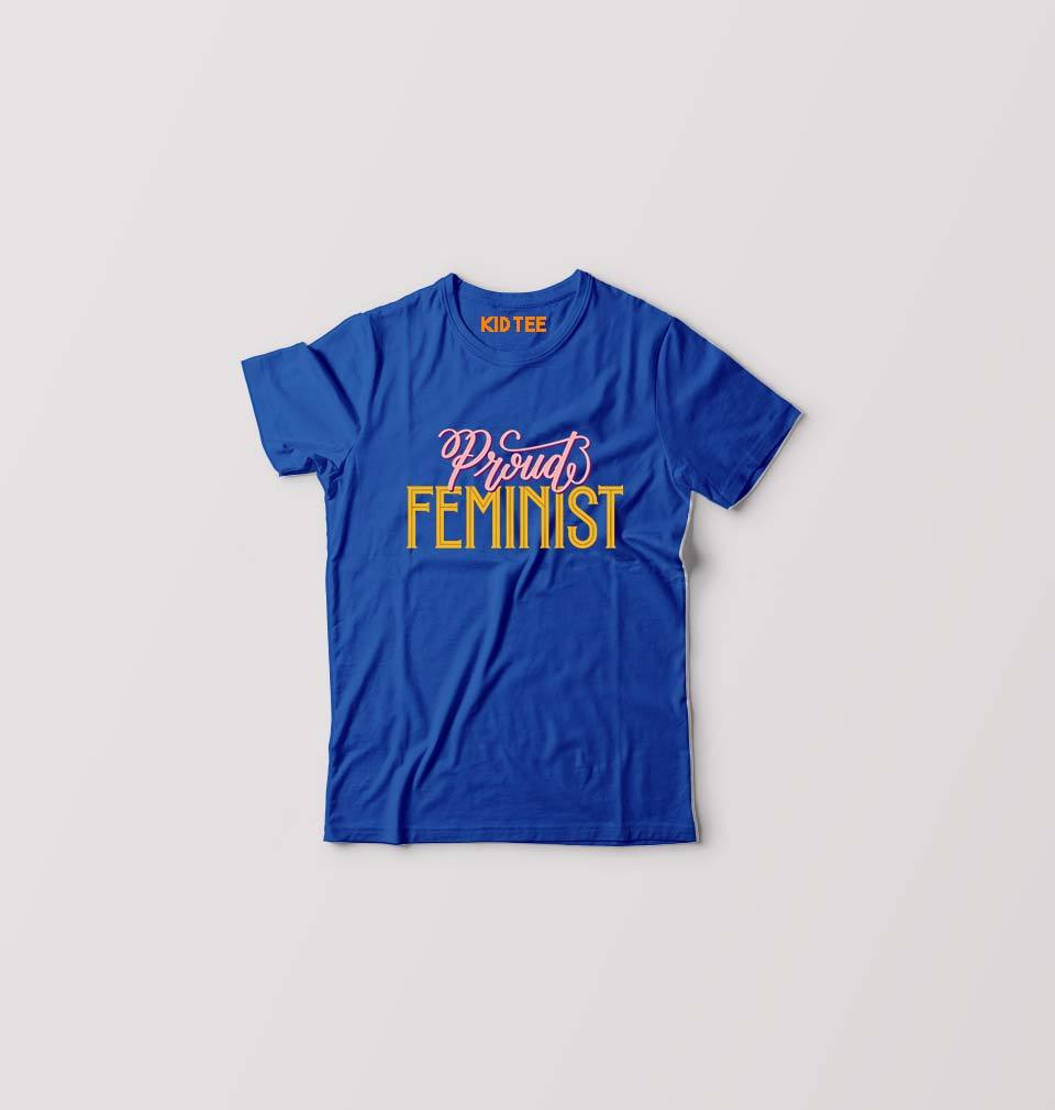 Feminist Kids T-Shirt for Boy/Girl-0-1 Year(20 Inches)-Royal Blue-Ektarfa.online