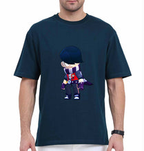 Load image into Gallery viewer, Edgar Brawl Starts Oversized T-Shirt for Men-Petrol Blue-Ektarfa.online
