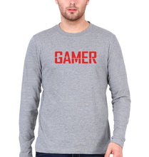 Load image into Gallery viewer, Gamer Full Sleeves T-Shirt for Men-Grey Melange-Ektarfa.online
