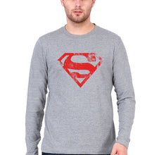 Load image into Gallery viewer, Superman Superhero Dad Full Sleeves T-Shirt for Men-Grey Melange-Ektarfa.online
