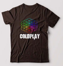 Load image into Gallery viewer, Coldplay T-Shirt for Men-S(38 Inches)-Coffee Brown-Ektarfa.online
