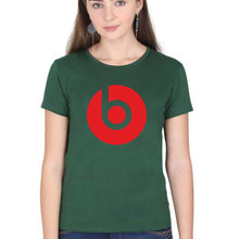 Load image into Gallery viewer, Beats T-Shirt for Women-XS(32 Inches)-Dark Green-Ektarfa.online
